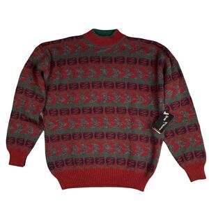 Vintage Gian Alberto Italy Sweater XL New With Tags Geometric Knit
